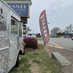 The Wandering Bean Cafe - Side view of the Wandering Bean coffee truck.