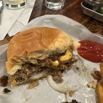 Ruckus & Redemption - Special Onion Burger - Cocktail Bars Near Me - Wilson, North Carolina