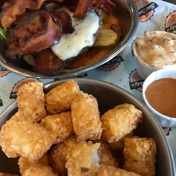 Bad Daddys Burger Bar - Low carb create your own burger with NON low carb tater tots. GREAT tots. - Burgers Near Me - Arvada, Colorado Bad Daddys Burger Bar - Low carb create your own burger with NON low carb tater tots. GREAT tots. - Burgers Near Me - Arvada, Colorado