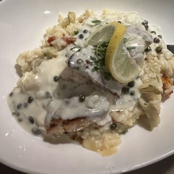 Aqua Terra Bistro - Pan roasted grouper with sun dried tomato risotto - Southern Near Me - Buford, Georgia