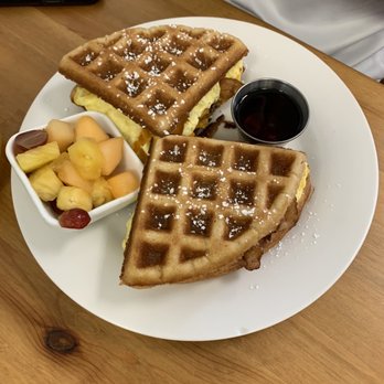 The Breakfast Mug - Waffle breakfast sandwich - Breakfast & Brunch Near Me - Oceanside, California The Breakfast Mug - Waffle breakfast sandwich - Breakfast & Brunch Near Me - Oceanside, California