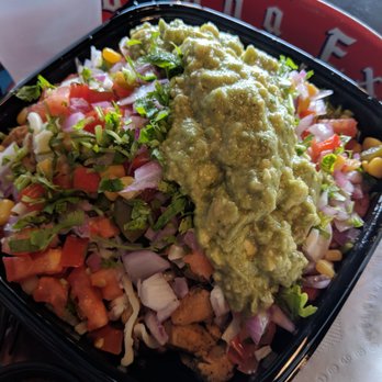 Taco Burrito - Chicken bowl with guac on top. - Tacos Near Me - Norfolk, Virginia Taco Burrito - Chicken bowl with guac on top. - Tacos Near Me - Norfolk, Virginia