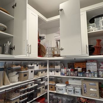 Closet Factory - Every big and bulky kitchen item gets to be in these long cabinets that was custom built - Home Organization Near Me - elk grove, California