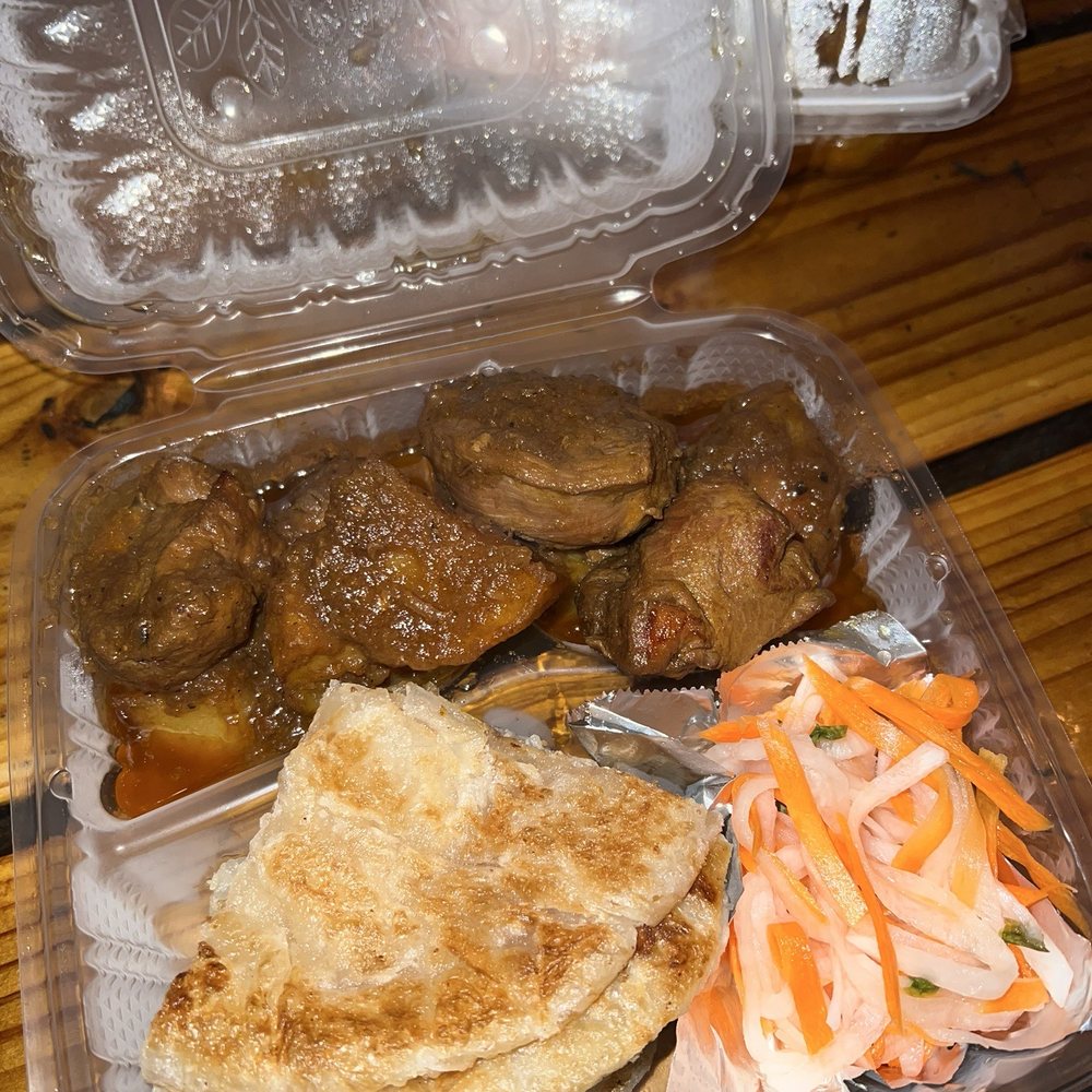 Burmese Delight - Chicken & Potato Curry with Paratha (Indian Flatbread) - Food Trucks Near Me - Portland, Oregon