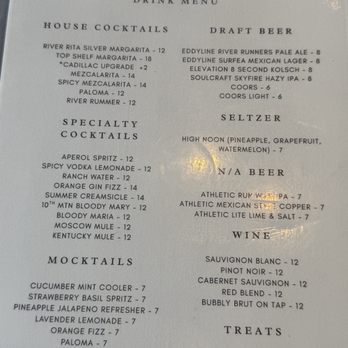 The Beach at River Runners - Drink Menu - American Near Me - Buena Vista, Colorado The Beach at River Runners - Drink Menu - American Near Me - Buena Vista, Colorado