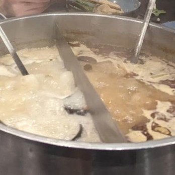 Happy Lamb Hot Pot - half and half broth - Hot Pot Near Me - Cambridge, Massachusetts