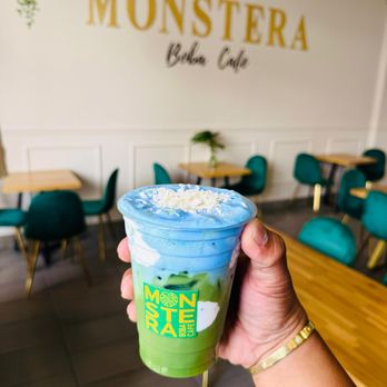 Monstera Boba Cafe - blue sky coconut matcha - Bubble Tea Near Me - Tujunga, California Monstera Boba Cafe - blue sky coconut matcha - Bubble Tea Near Me - Tujunga, California
