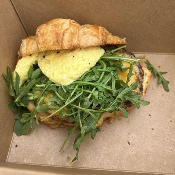 Lofty Coffee - Sausage egg and cheddar croissant - Coffee & Tea Near Me - San Diego, California