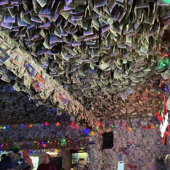 No Name Pub - Money ceiling - American Near Me - Big Pine Key, Florida No Name Pub - Money ceiling - American Near Me - Big Pine Key, Florida