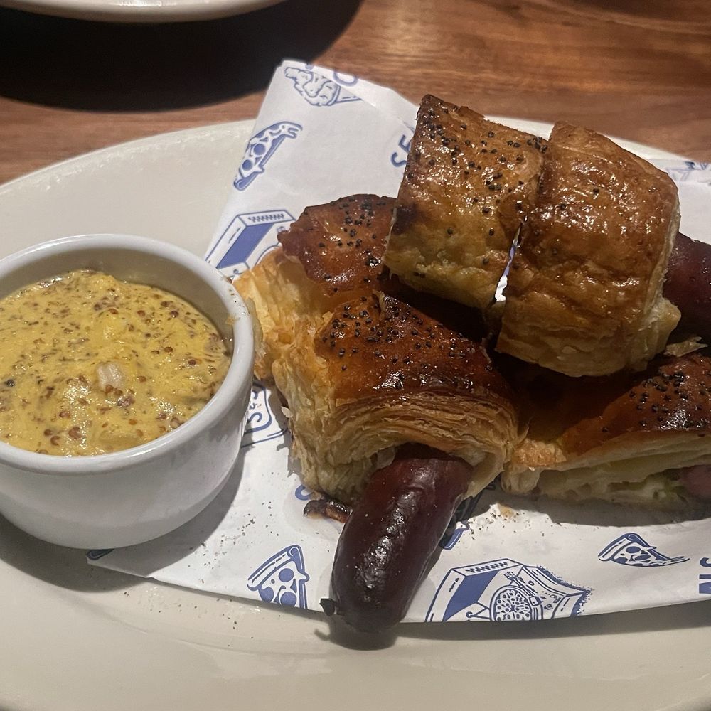 Seager & Sons - CHICAGO-STYLE PIGS IN A BLANKET - Pizza Near Me - Plano, Texas Seager & Sons - CHICAGO-STYLE PIGS IN A BLANKET - Pizza Near Me - Plano, Texas