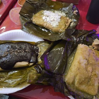 Tamales Veracruz  - Tamales!  Mole, jalapeño & cheese, green sauce - Mexican Near Me - Los Angeles, California
