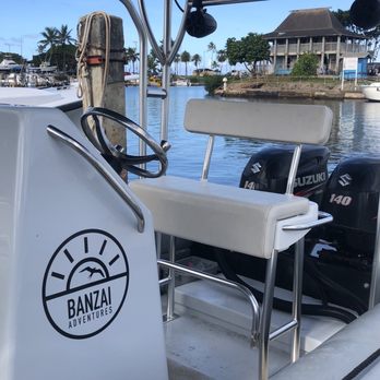 Banzai Adventures - The captains chair of the Banzai Adventures boat. - Boat Tours Near Me - Haleiwa, Hawaii Banzai Adventures - The captains chair of the Banzai Adventures boat. - Boat Tours Near Me - Haleiwa, Hawaii