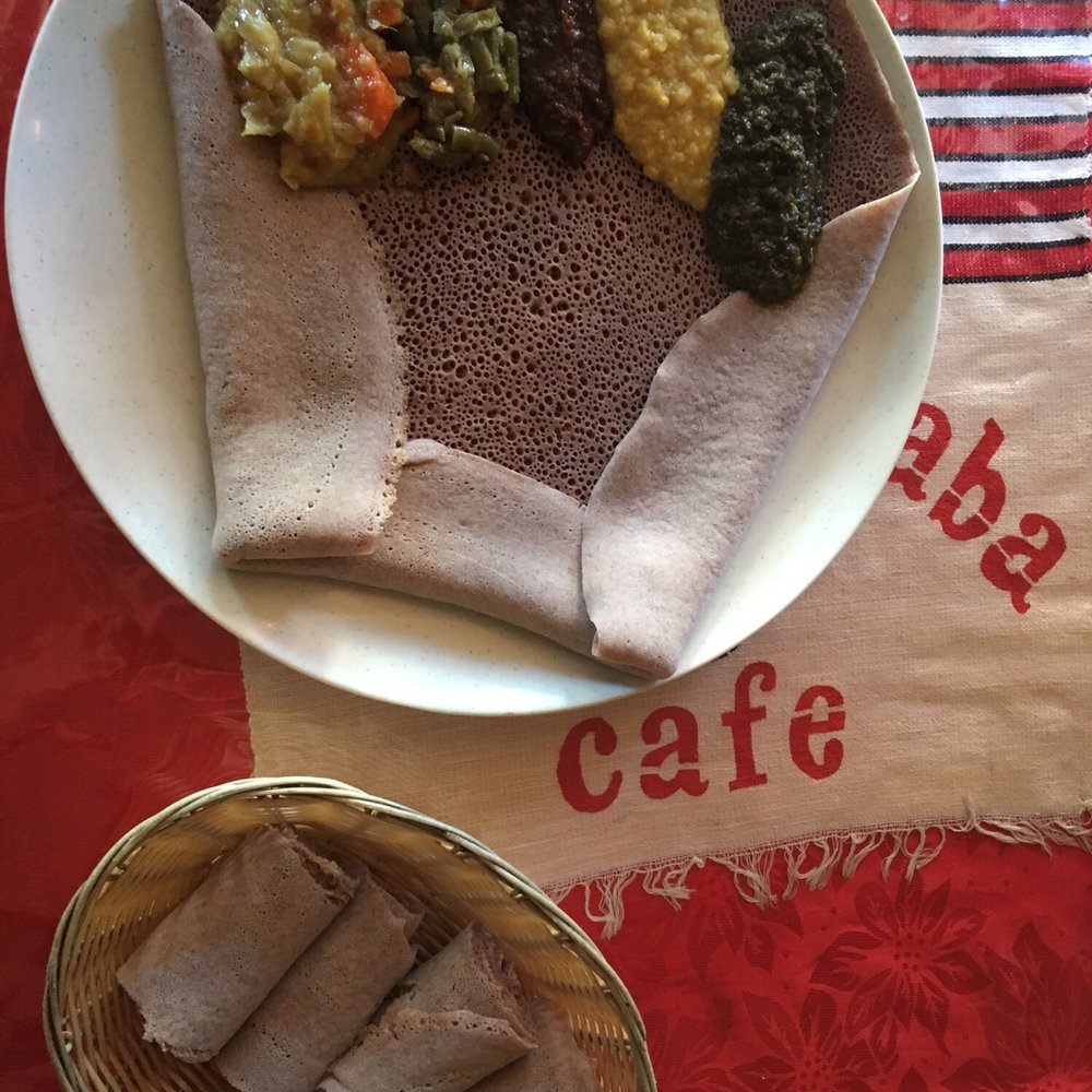 Addis Ababa Cafe - Vegetarian Mixed Platter and an extra Injera - Restaurants Near Me - West Hindmarsh, SA Addis Ababa Cafe - Vegetarian Mixed Platter and an extra Injera - Restaurants Near Me - West Hindmarsh, SA