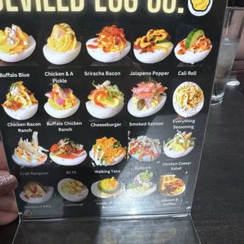 Deviled Egg Co - Options with pics. Each choice comes in an order of 3. - Salad Near Me - Denison, Texas