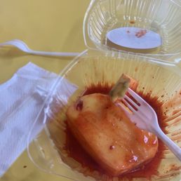 White hole and black marks on mango