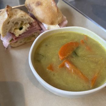 Purple Onion Cafe - Sidewalk Baguette and Veggie Detox Soup - American Near Me - Los Gatos, California