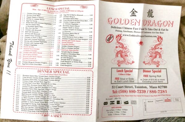 Golden Dragon 51 Court St Taunton Ma Chinese Restaurants Mapquest