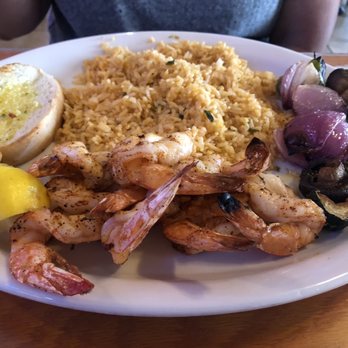 CR Surf & Turf - Mrs. Texas loves the grilled shrimp kabob - Seafood Near Me - Cedar Park, Texas