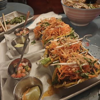 5ive Spice - Viet Tacos (top), Braised Short Ribs Tacos (bottom). Both really great. - Vietnamese Near Me - Brooklyn, New York
