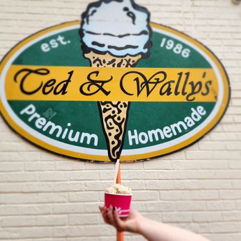 Ted and Wally's - a hand holding a cup of ice cream - Ice Cream & Frozen Yogurt Near Me - Omaha, Nebraska Ted and Wally's - a hand holding a cup of ice cream - Ice Cream & Frozen Yogurt Near Me - Omaha, Nebraska