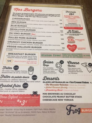 Menu photo 3 Frog Burger Paris, 75 Menu photo 3 Frog Burger Paris, 75