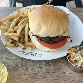 CILANTRO BAR AND GRILL - Burger with fries - Bars Near Me - Harleigh, Pennsylvania