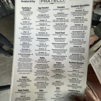 Fratelli Cafe - Menu - Coffee & Tea Near Me - Los Angeles, California