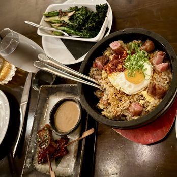 Catch - waygu fried rice, roasted broccolini and waygu skew - Seafood Near Me - Las Vegas, Nevada Catch - waygu fried rice, roasted broccolini and waygu skew - Seafood Near Me - Las Vegas, Nevada