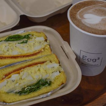 Egg Squared - Egg sandwich and hojicha latte - Cafes Near Me - Seattle, Washington