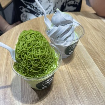 Matcha Ren - mont blanc and matcha sesame mix - Ice Cream & Frozen Yogurt Near Me - Costa Mesa, California