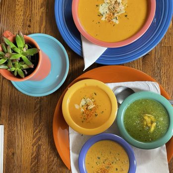 Soup Star - Delicious tomato, basil, soup, and two types of gazpacho. - Sandwiches Near Me - Santa Fe, New Mexico