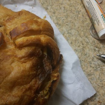 Dunkin' - Burned egg n cheese croissant - Donuts Near Me - Waco, Texas