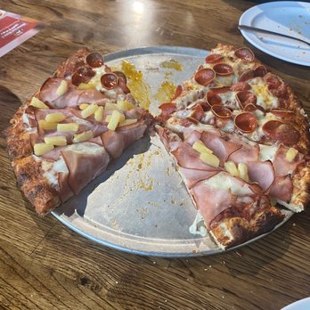 Mountain Mike's Pizza - Half Pepperoni and half ham/pineapple - Pizza Near Me - Upland, California