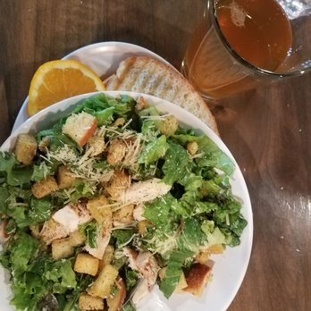 From The Hearth - Red Bluff - Chicken Caesar Salad: creamy, but slightly on the citrus side. You can ask for a side of dressing. - Breakfast & Brunch Near Me - Red Bluff, California From The Hearth - Red Bluff - Chicken Caesar Salad: creamy, but slightly on the citrus side. You can ask for a side of dressing. - Breakfast & Brunch Near Me - Red Bluff, California