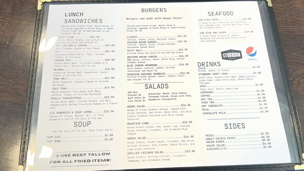 Menu photo 1 Mountain Center Cafe & Grill Mountain Center, CA