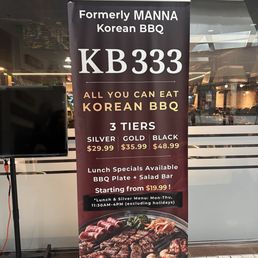 It's "$19.99 FOR SALAD BAR ONLY" "DOES NOT INCLUDE KBBQ".. They will tell you it's $19.99 but charge you $29.99 later without notice It's "$19.99 FOR SALAD BAR ONLY" "DOES NOT INCLUDE KBBQ".. They will tell you it's $19.99 but charge you $29.99 later without notice