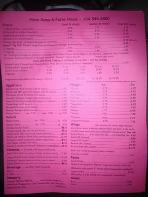 Menu photo 4 Pizza Roma & Pasta House Beaver Falls, PA Menu photo 4 Pizza Roma & Pasta House Beaver Falls, PA