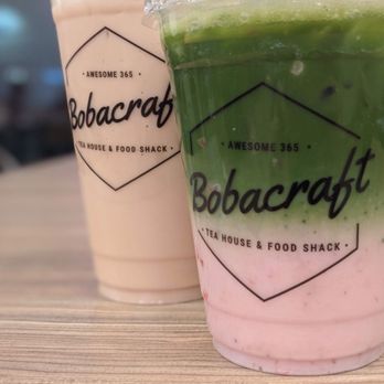 Bobacraft Cafe - Bobacraft milk tea and pink matcha - Bubble Tea Near Me - Alhambra, California