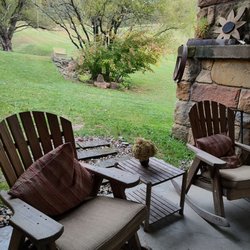 Lambert's Vintage Wine - Some chairs beside the fireplace(the ones directly opposite were occupied)