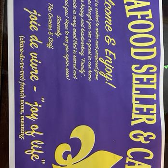Seafood Seller & Cafe - Place mat - Seafood Near Me - Crystal River, Florida