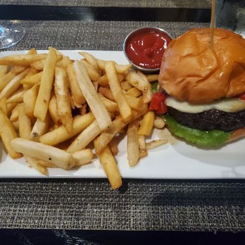 Fin & Tonic - Bison burger - New American Near Me - Suffolk, Virginia
