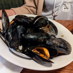 Rockys of Northville - My friend enjoyed her mussels in Casino sauce. They were huge!