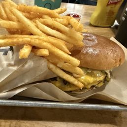 Ace burger and fries Ace burger and fries
