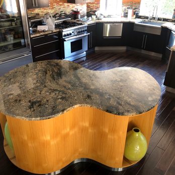Stone Age Granite And Marble Works - Kidney shaped island no one else would do it Thank you Adam - Countertop Installation Near Me - Riverside, California Stone Age Granite And Marble Works - Kidney shaped island no one else would do it Thank you Adam - Countertop Installation Near Me - Riverside, California