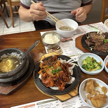 SGD Tofu House - Q3. Spicy Pork Bulgogi C10. Mul Naengmyeon and Galbi - Mul Buckwheat Noodle Galbi - Korean Near Me - Houston, Texas SGD Tofu House - Q3. Spicy Pork Bulgogi C10. Mul Naengmyeon and Galbi - Mul Buckwheat Noodle Galbi - Korean Near Me - Houston, Texas