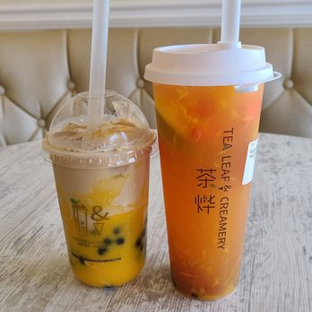 Tea Leaf & Creamery - Mango Boba tea Super fruit tea - Bubble Tea Near Me - Doraville, Georgia Tea Leaf & Creamery - Mango Boba tea Super fruit tea - Bubble Tea Near Me - Doraville, Georgia
