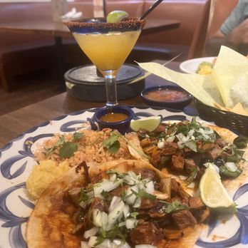 El Torito - steak fajita tacos and Mango Margarita on the rocks - Mexican Near Me - La Mesa, California