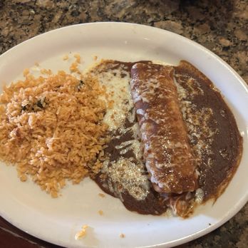 Don Jose's Restaurant - Enchilada, chicken, shredded with rice - Mexican Near Me - Castro Valley, California