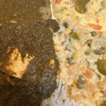 Orange Curry - These is two items combo Veggy Korma and Paneer with rice - Indian Near Me - Orange, California Orange Curry - These is two items combo Veggy Korma and Paneer with rice - Indian Near Me - Orange, California