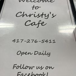 Christy’s Cafe - Menu